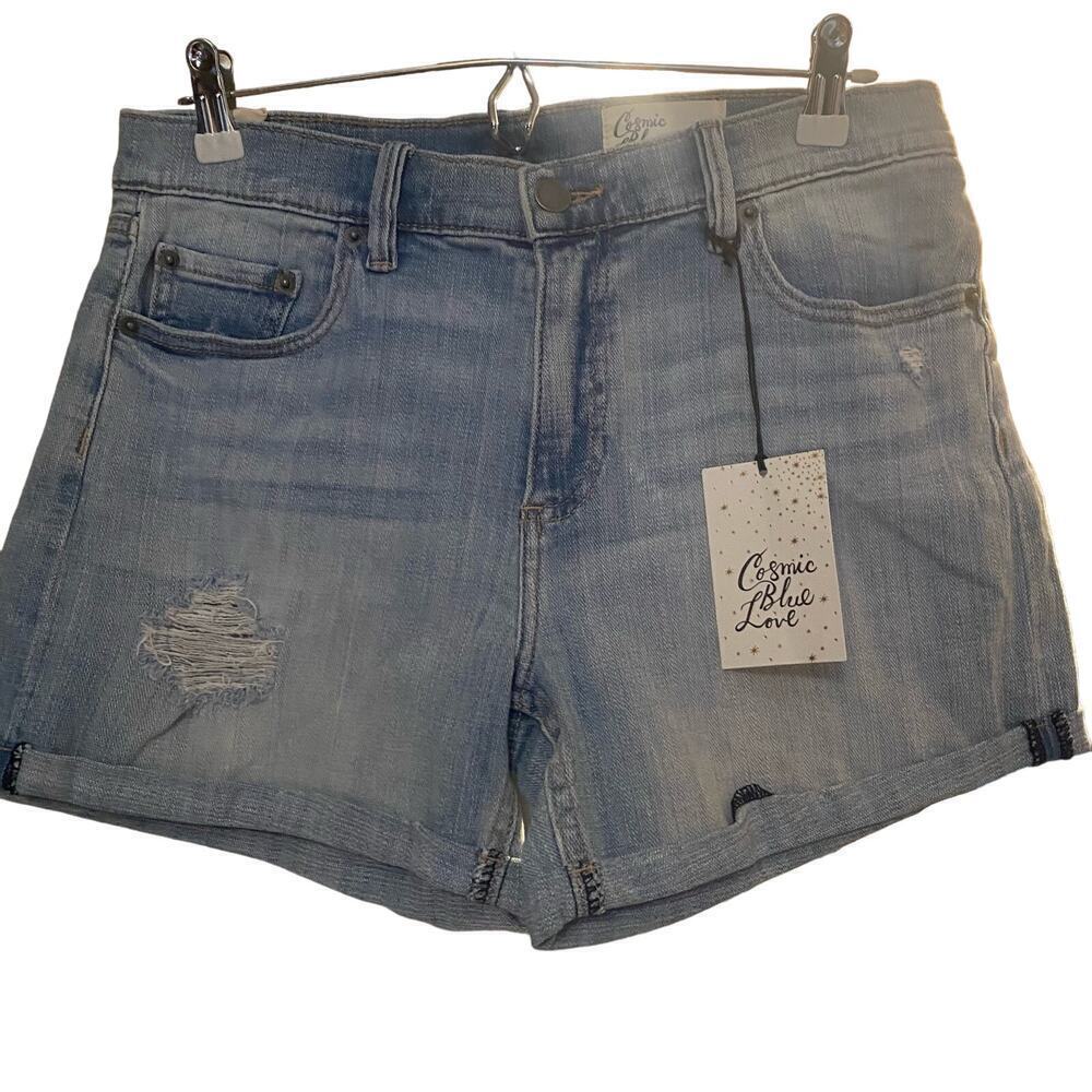 Cosmic Blue Love Distressed shorts Size 29